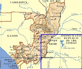 carte de Congo en anglais