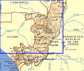 carte de Congo en anglais