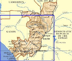 carte de Congo en anglais