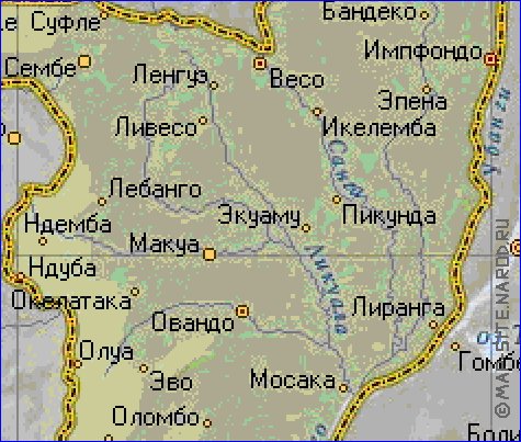 Fisica mapa de Congo