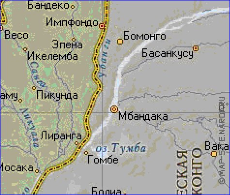 Fisica mapa de Congo