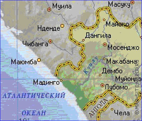 Fisica mapa de Congo