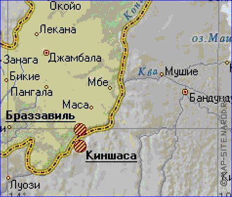 Fisica mapa de Congo