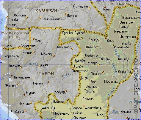 Fisica mapa de Congo