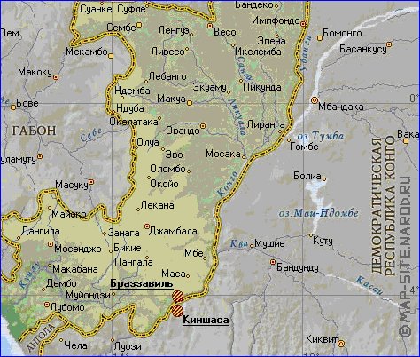 Fisica mapa de Congo