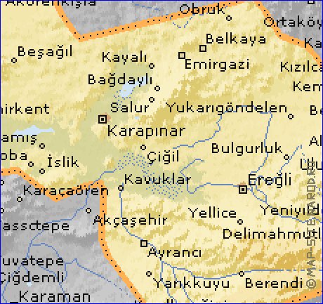 carte de  il Konya