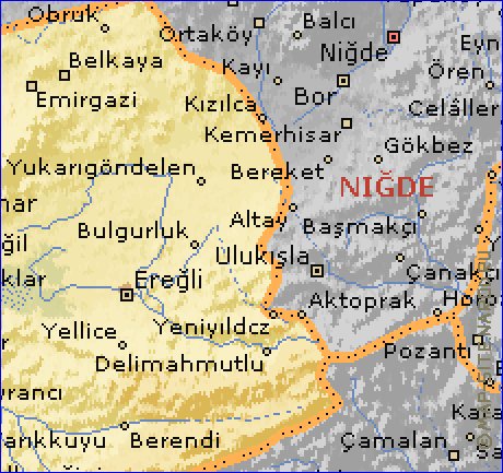 carte de  il Konya