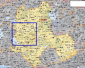 mapa de  il Konya