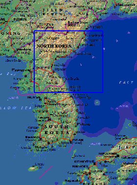 Fisica mapa de Coreia em ingles