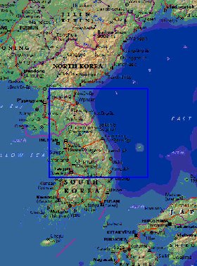 Fisica mapa de Coreia em ingles