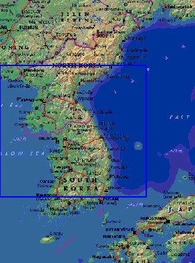 Fisica mapa de Coreia em ingles