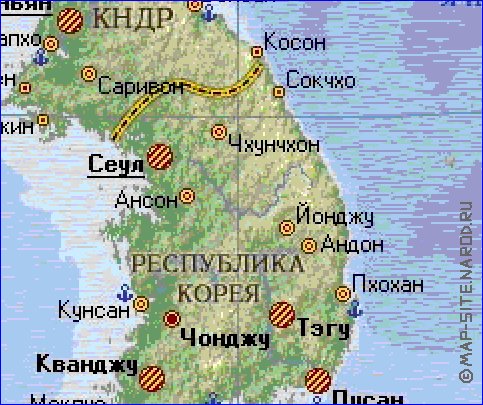 Fisica mapa de Coreia