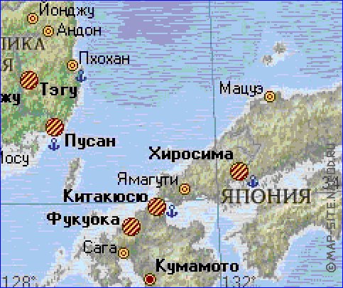 Fisica mapa de Coreia