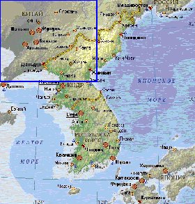 Fisica mapa de Coreia