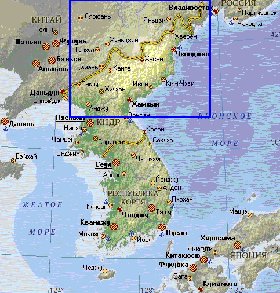 Fisica mapa de Coreia