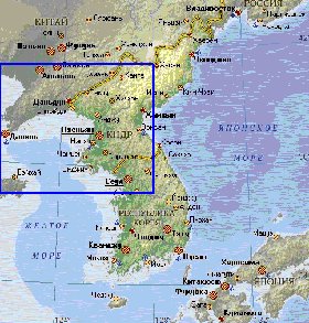 Fisica mapa de Coreia