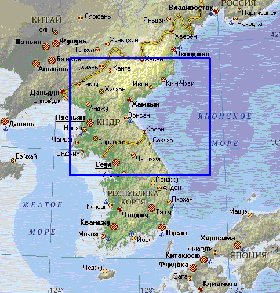 Fisica mapa de Coreia