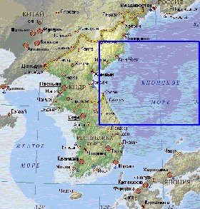 Fisica mapa de Coreia