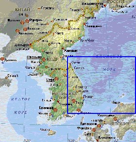 Fisica mapa de Coreia