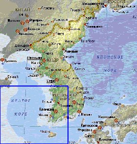 Fisica mapa de Coreia