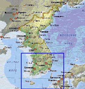 Fisica mapa de Coreia