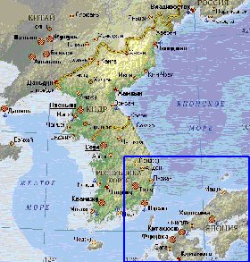 Fisica mapa de Coreia