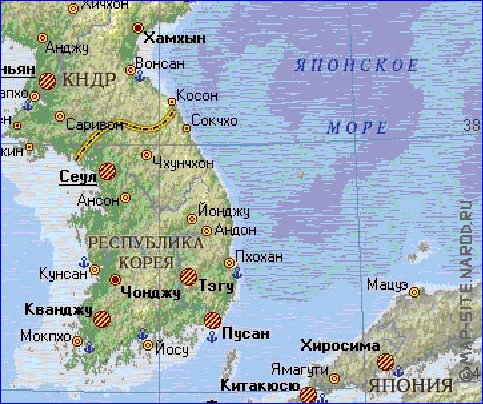 Fisica mapa de Coreia