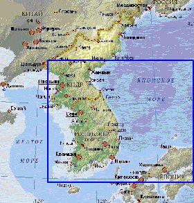 Fisica mapa de Coreia