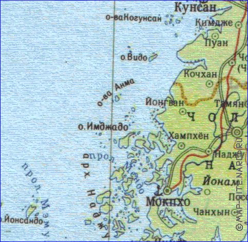 mapa de Coreia