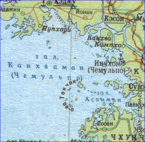 mapa de Coreia