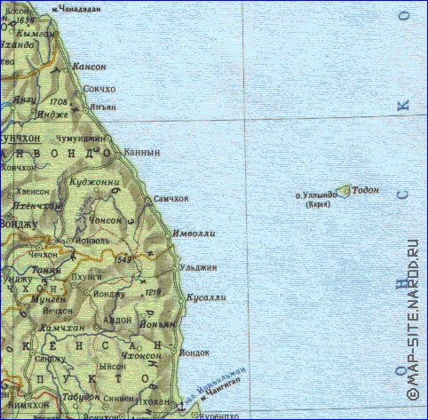 mapa de Coreia