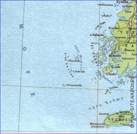 mapa de Coreia