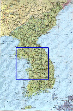 mapa de Coreia