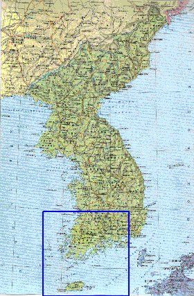 mapa de Coreia