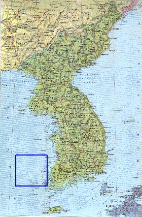 mapa de Coreia