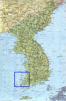 mapa de Coreia