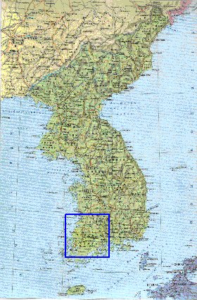 mapa de Coreia