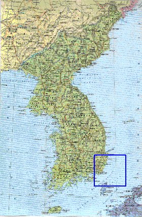 mapa de Coreia