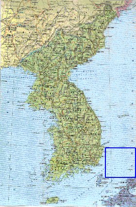 mapa de Coreia