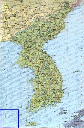 mapa de Coreia