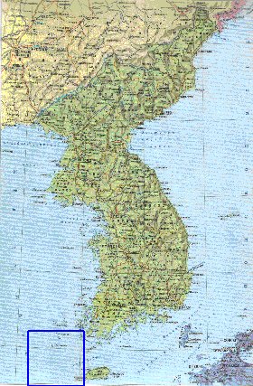 mapa de Coreia