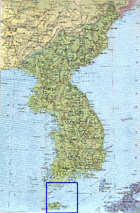 mapa de Coreia