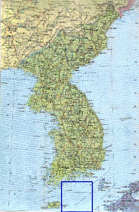 mapa de Coreia