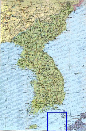 mapa de Coreia