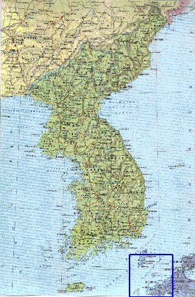 mapa de Coreia