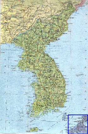 mapa de Coreia