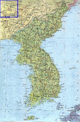 mapa de Coreia