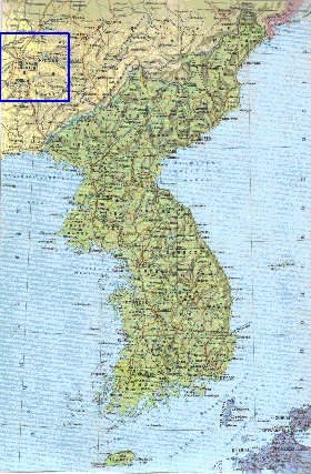 mapa de Coreia