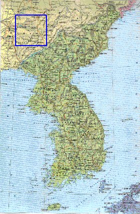 mapa de Coreia