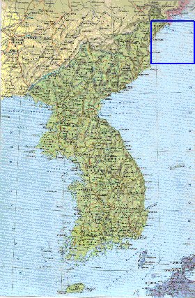 mapa de Coreia